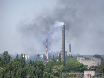 Дым где-то на Ближних Мельницах или Сахалинчике.
