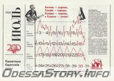 Одесский календарь 1995. КВН Одесса
38-я  страница
